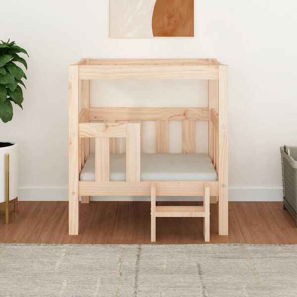 vidaXL Hundb&auml;dd 65,5x50,5x70 cm massiv furu