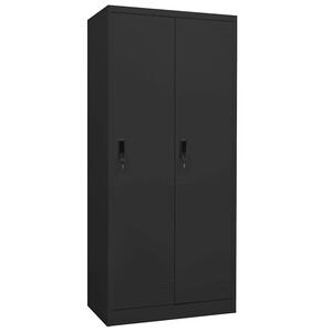 vidaXL Garderob antracit 80x50x180 cm st&aring;l