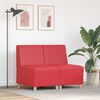 vidaXL Modulsofa utan armst&ouml;d 2 pcs R&ouml;d 55 x 74 x 82 cm Konstl&auml;der