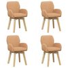 vidaXL Sv&auml;ngande Matstolar 4 st Boucl&eacute; Beige 54 x 58 x 87 cm