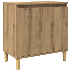 vidaXL Tv&auml;ttst&auml;llssk&aring;p artisan ek 58x33x60 cm konstruerat tr&auml;