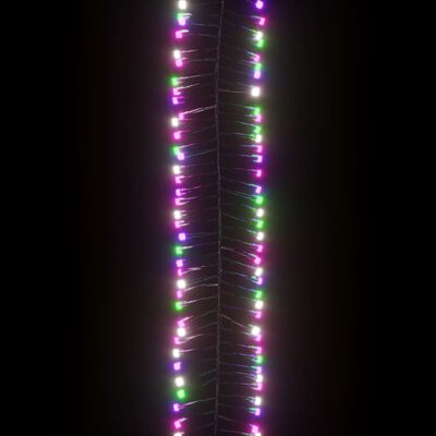 vidaXL Ljusslinga med 400 LED cluster flerfärgad pastell 7,4 m PVC