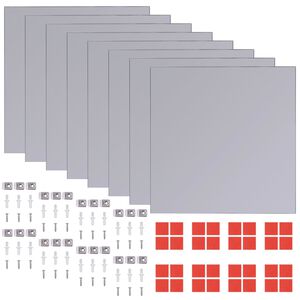 vidaXL Raml&ouml;sa spegelplattor glas 8 st 20,5 cm