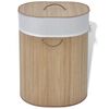 vidaXL Tv&auml;ttkorg i bambu oval natur