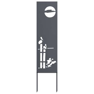 vidaXL Tr&auml;dg&aring;rds integritetssk&auml;rm Antracit 32 x 140 cm Kallvalsat st&aring;l