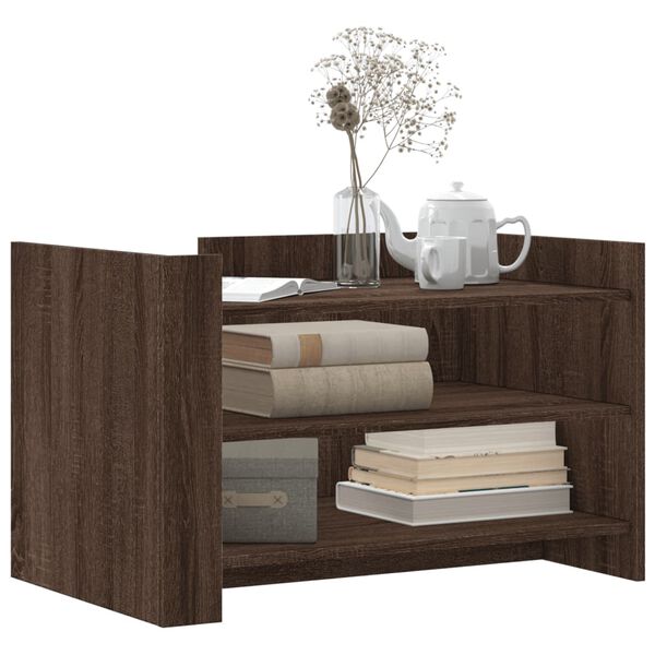 vidaXL Soffbord brun ek 80x50x50 cm konstruerat trä