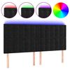 vidaXL S&auml;nggavel LED svart 160x5x118/128 cm sammet