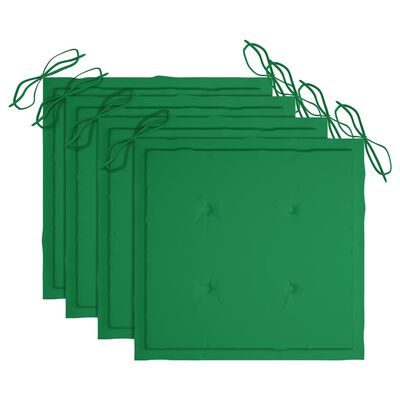 vidaXL Dynor för trädgårdsstolar 4 st grön 40x40x3 cm