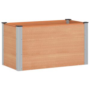 vidaXL Upph&ouml;jd odlingsl&aring;da Brun 100 x 50 x 54 cm alu.
