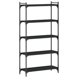 vidaXL Bokhylla 5 hyllplan svart 80x30x154 cm konstruerat tr&auml;