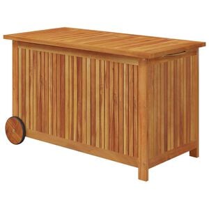 vidaXL Dynbox med hjul 90x50x58 cm massivt akaciatr&auml;