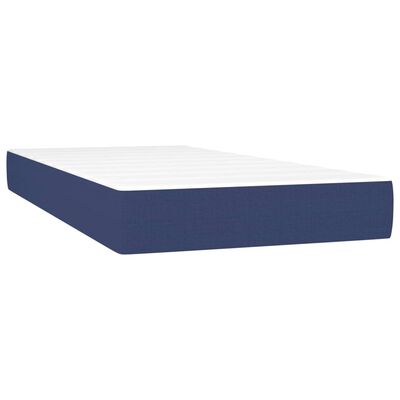 vidaXL Ramsäng med madrass blå 100x200 cm tyg