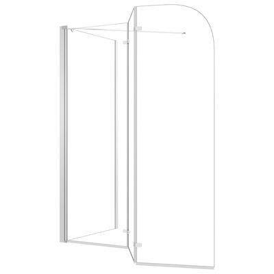 vidaXL Badkarsvägg 120x69x130 cm härdat glas transparent