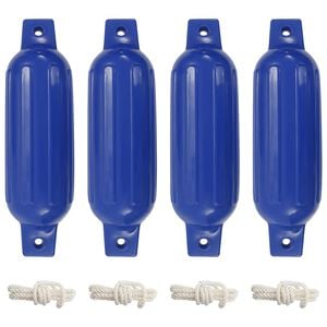 vidaXL St&ouml;tf&aring;ngare f&ouml;r b&aring;t 4 st bl&aring; &Oslash; 11x40 cm PVC