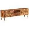 vidaXL TV-bänk i massivt sheshamträ med honingsfinish 140x30x40 cm