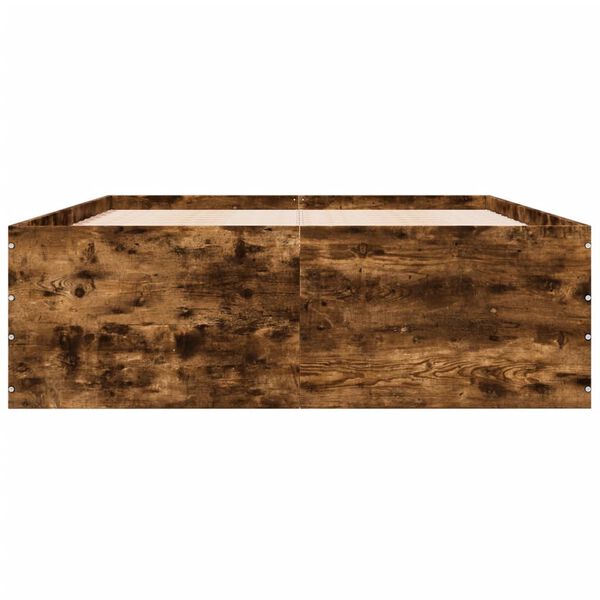 vidaXL S&auml;ngram r&ouml;kf&auml;rgad ek 140x190 cm konstruerat tr&auml;