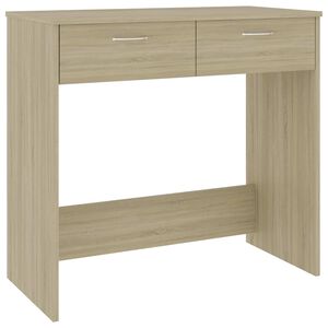 vidaXL Skrivbord sonoma-ek 80x40x75 cm konstruerat tr&auml;