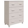vidaXL Byr&aring; HAMAR vit 79x40x103,5 cm massiv furu