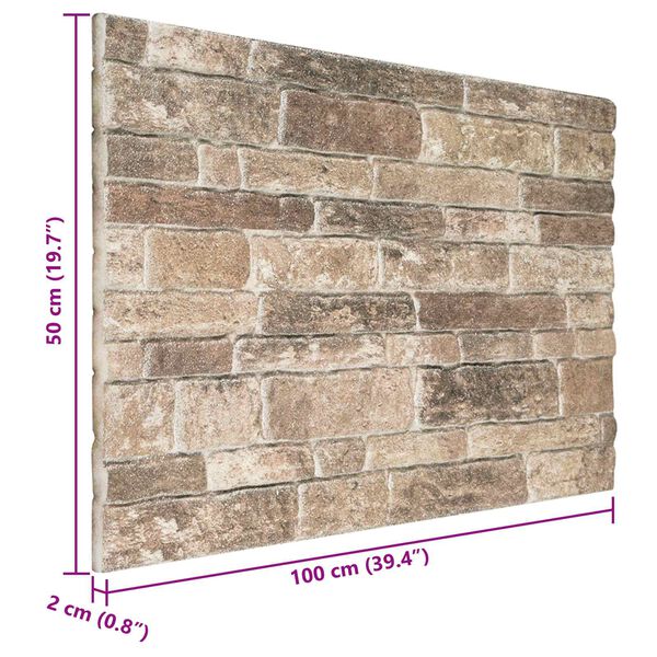 vidaXL V&auml;ggpaneler 10 pcs Flerf&auml;rgsdesign 100 x 50 cm EPS Skum