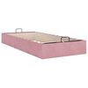 vidaXL Ottoman s&auml;ngram utan madrass rosa 100x200 cm sammet