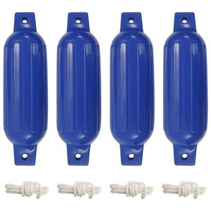 vidaXL St&ouml;tf&aring;ngare f&ouml;r b&aring;t 4 st bl&aring; &Oslash; 11x40 cm PVC