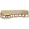 vidaXL Utomhussoffset 7 st Vit och Beige