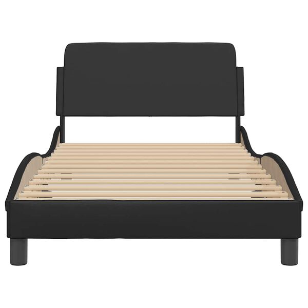 vidaXL Bed Frame "Dover" Black 100x200 cm Faux Leather