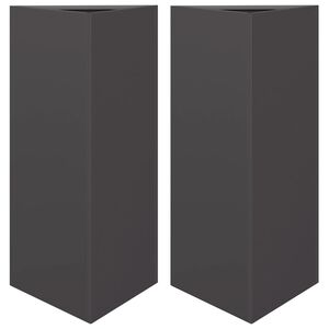 vidaXL Odlingsl&aring;dor 2 st svart triangul&auml;r 40x34,5x75 cm st&aring;l