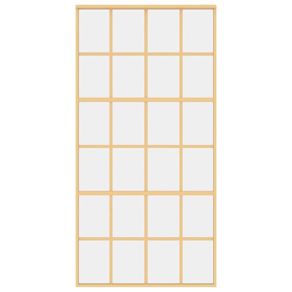 vidaXL Skjutd&ouml;rr guld 102,5x205 cm klart ESG-glas och aluminium