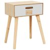 vidaXL S&auml;ngbord med l&aring;da 44x30x58,5 cm massiv furu