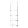 vidaXL Hylla 6 hyllplan transparent 40x40x160 cm h&auml;rdat glas