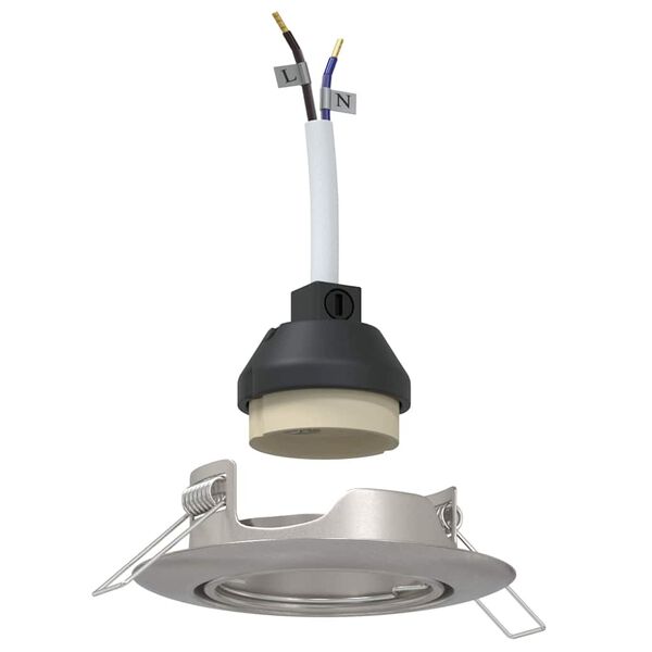 vidaXL Spotlight 12 pcs Silver 9 x 9 x 2.5 cm Metall