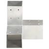 vidaXL Stolpbeslag 4 st Y-form galvaniserad metall 71x71 mm