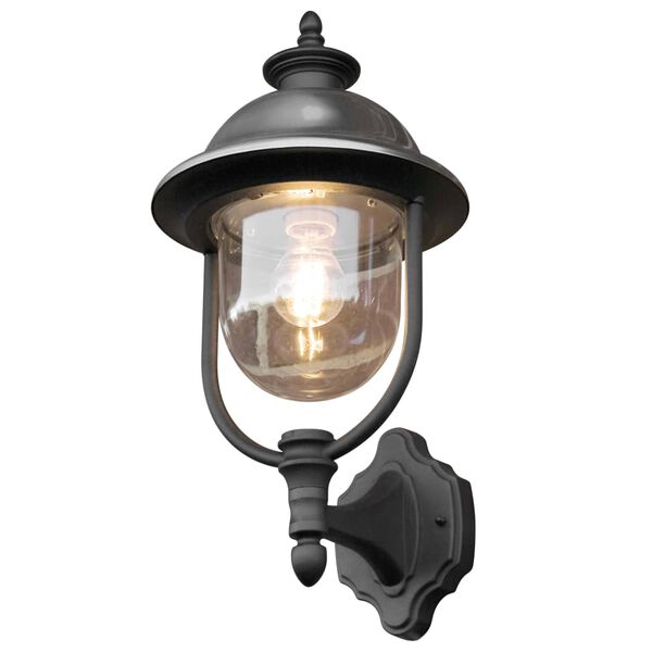 KONSTSMIDE V&auml;gglampa Parma Upp&aring;tlysande borstat rostfritt st&aring;l