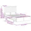 vidaXL F&ouml;rvaringss&auml;ng med l&aring;da Sonoma-ek 120 x 190 cm Konstruerat tr&auml;