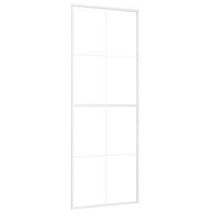 vidaXL Skjutd&ouml;rr frostat ESG-glas och aluminium 76x205 cm vit