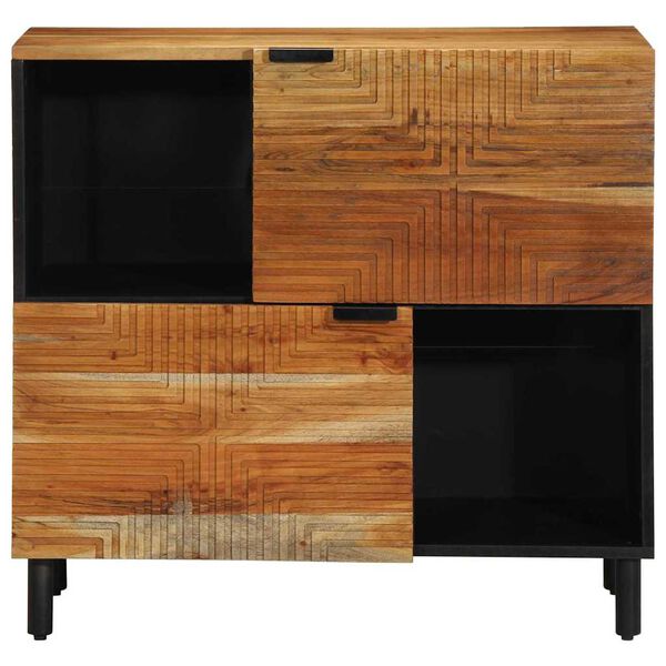 vidaXL Sideboard Naturf&auml;rg 80 x 33,5 x 75 cm Massivt Akaciatr&auml;