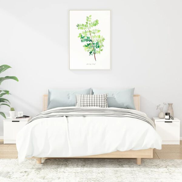 vidaXL S&auml;ngbord 2 st vit 40x39x40 cm