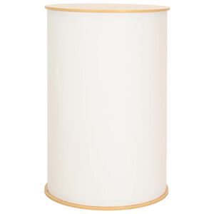 vidaXL M&auml;ssdisk Ljusbrun och Vit &Oslash; 60 x 93 cm Konstruerat tr&auml; och PP