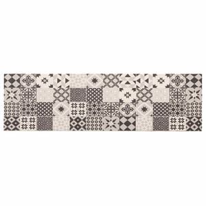 vidaXL K&ouml;ksmatta gr&aring; mosaik 150 x 45 cm 100% Polyamid Tv&auml;ttbar