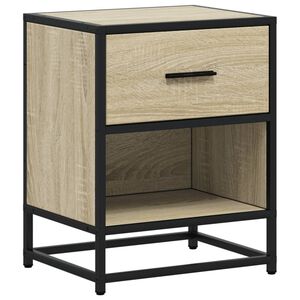 vidaXL S&auml;ngbord sonoma-ek 40x31x50 cm konstruerat tr&auml;