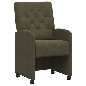 vidaXL Matstolar med hjul med hjul 2 pcs Arm&eacute;gr&ouml;n 58 x 67 x 97 cm