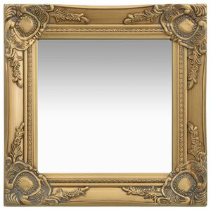 vidaXL V&auml;ggspegel barockstil 40x40 cm guld