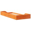 vidaXL Sängram Vaxbrun 100 x 210 cm Massiv furu