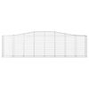 vidaXL Gabioner bågformade 4 st 400x50x100/120 cm galvaniserat järn