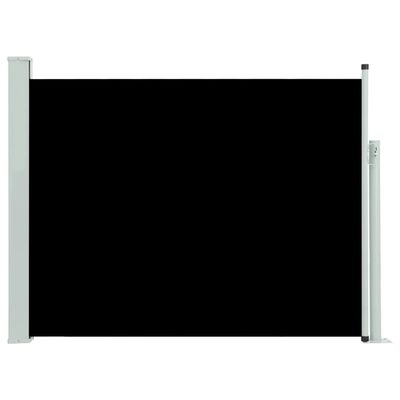 vidaXL Infällbar sidomarkis 140x500 cm svart