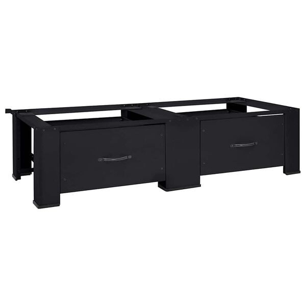 vidaXL Dubbel tvättmaskinpiedestal med lådor vit