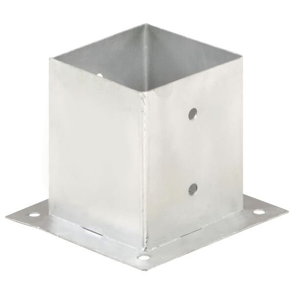 vidaXL Stolpfot 4 st galvaniserad metall 121 mm