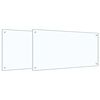 vidaXL K&ouml;ksskydd 2 st Transparent 100 x 50 cm h&auml;rdat glas