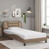 vidaXL Bed with Mattress "Hvar" Cappuccino 100x200 cm Faux Leather